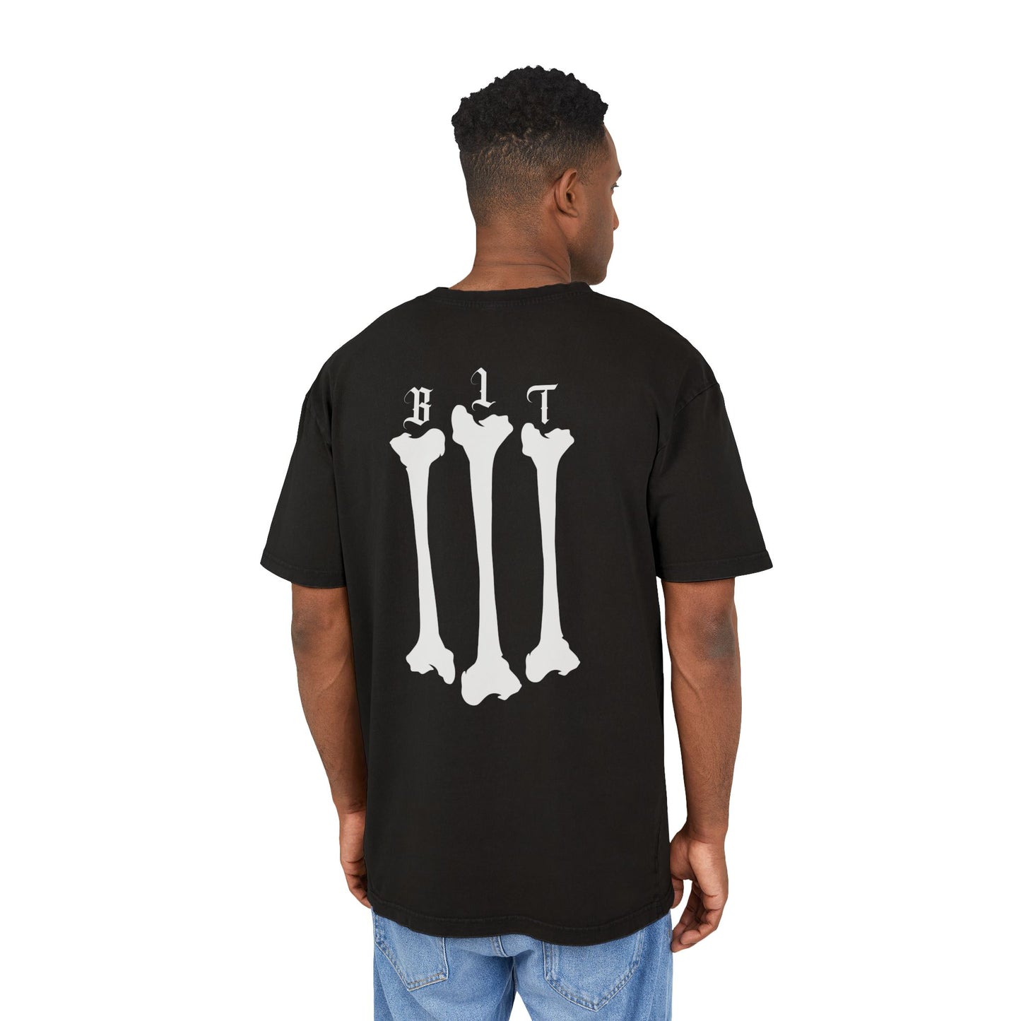 Skull Bones Acid-Wash Oversized Tee